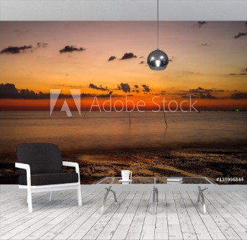 Image de Beautiful sky with sunset at the beach